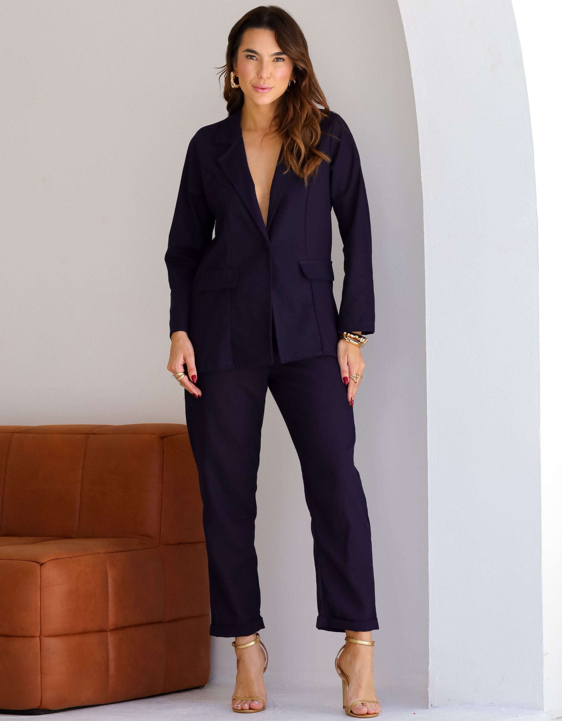 Conjunto De Alfaiataria Blazer E Calça Terninho