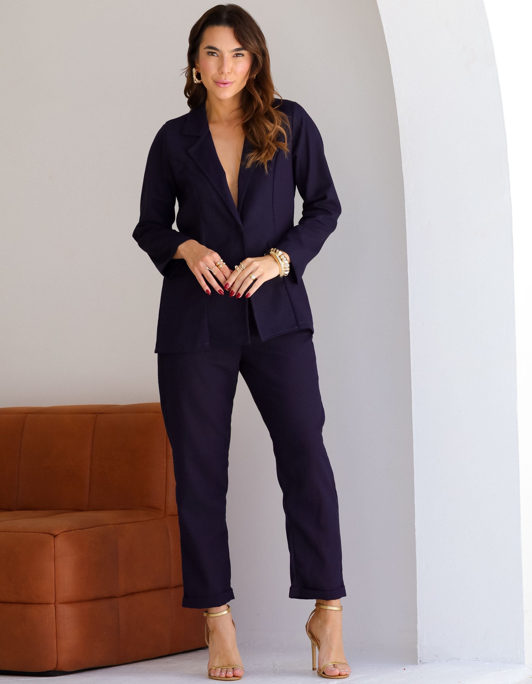 Conjunto De Alfaiataria Blazer E Calça Terninho
