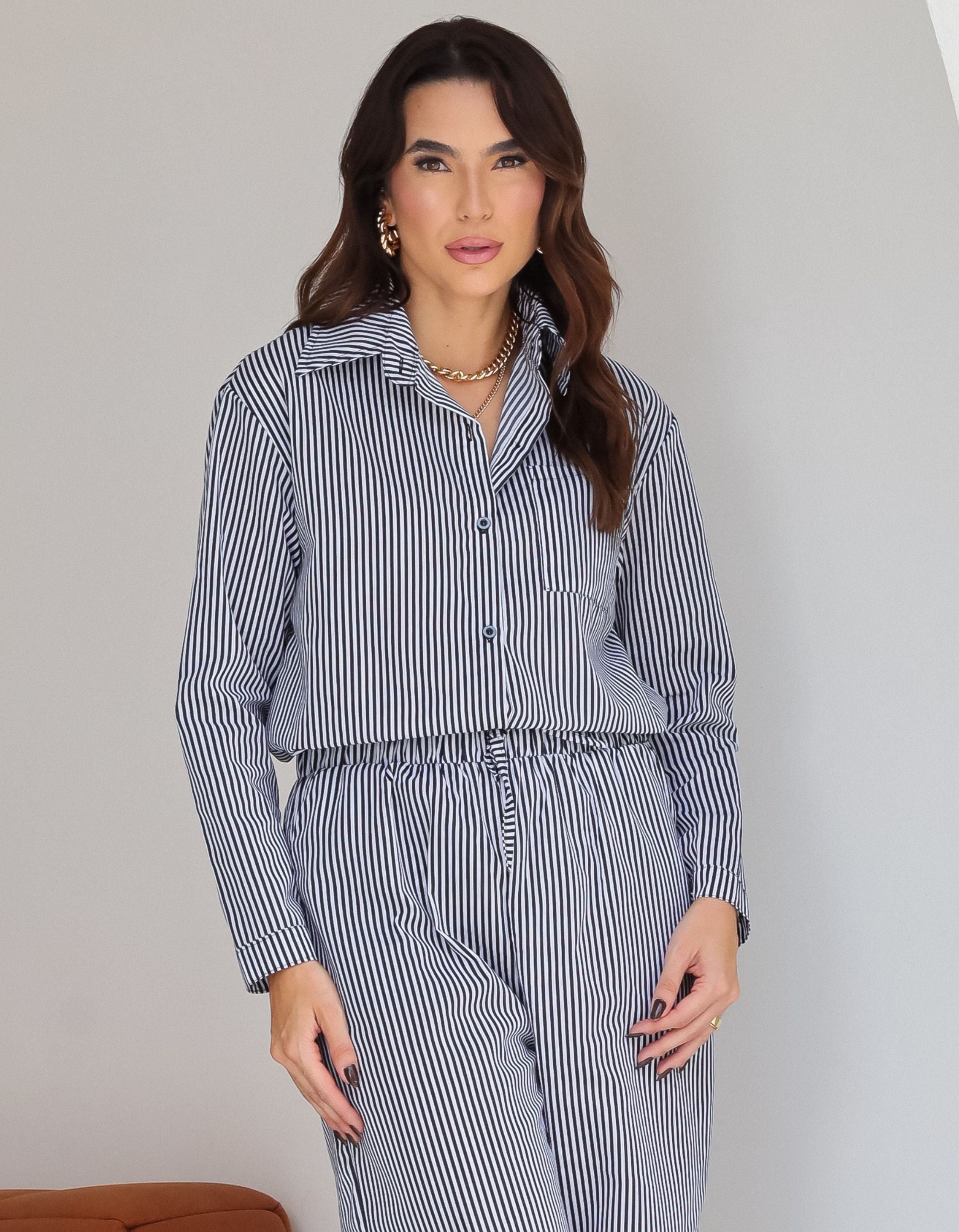 Camisa Oversized em Tricoline