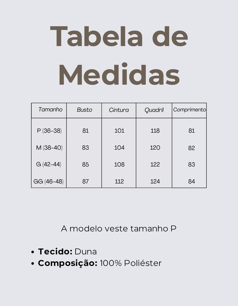 Tabela de Medidas