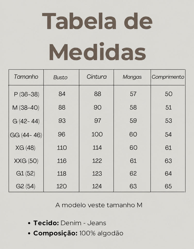 Tabela de Medidas