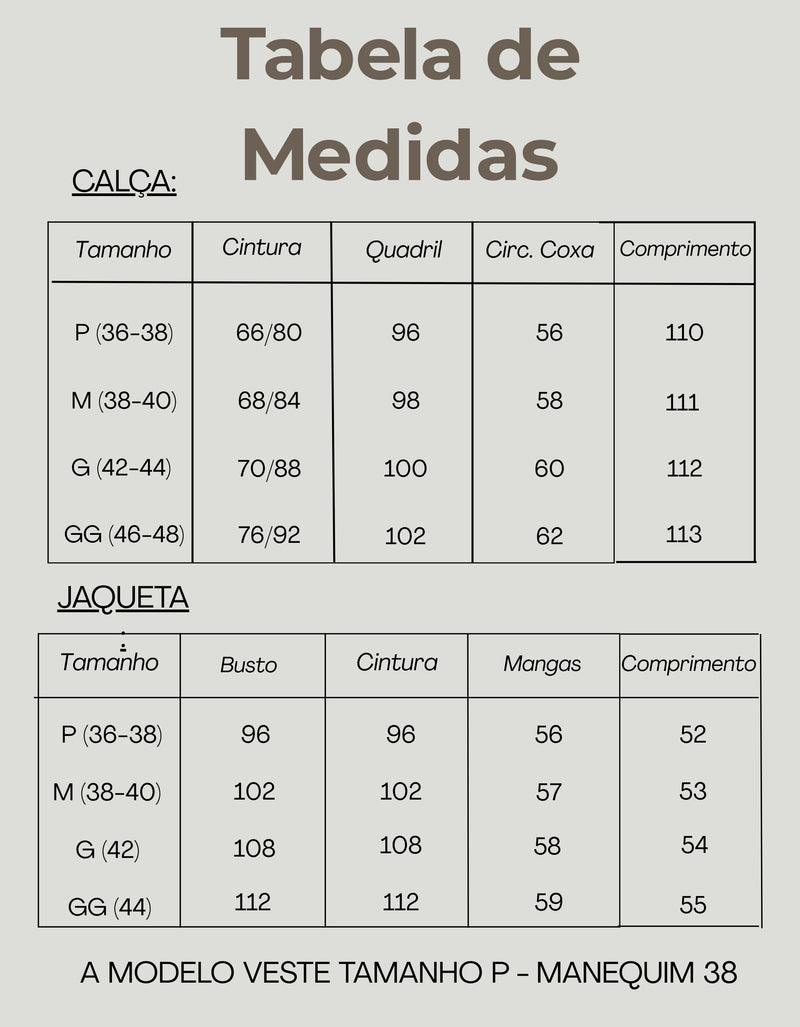 Tabela de Medidas