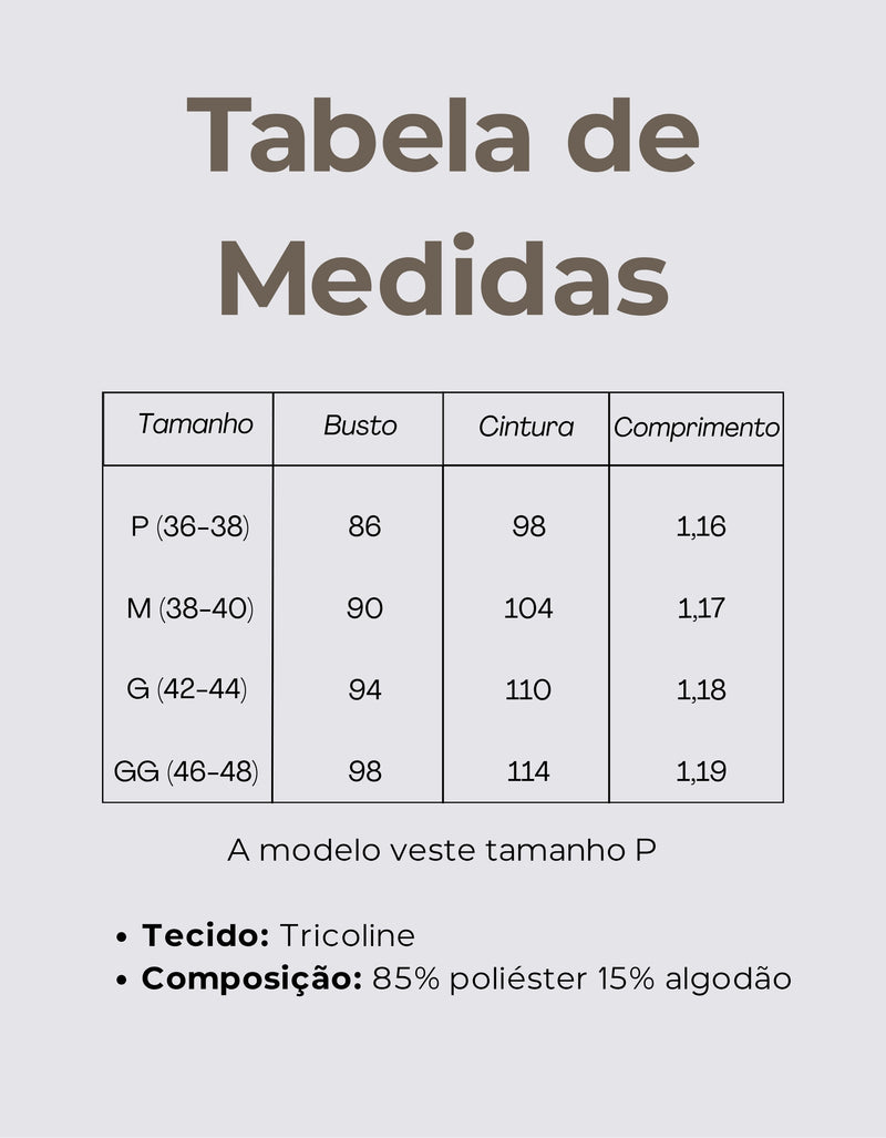 Tabela de Medidas