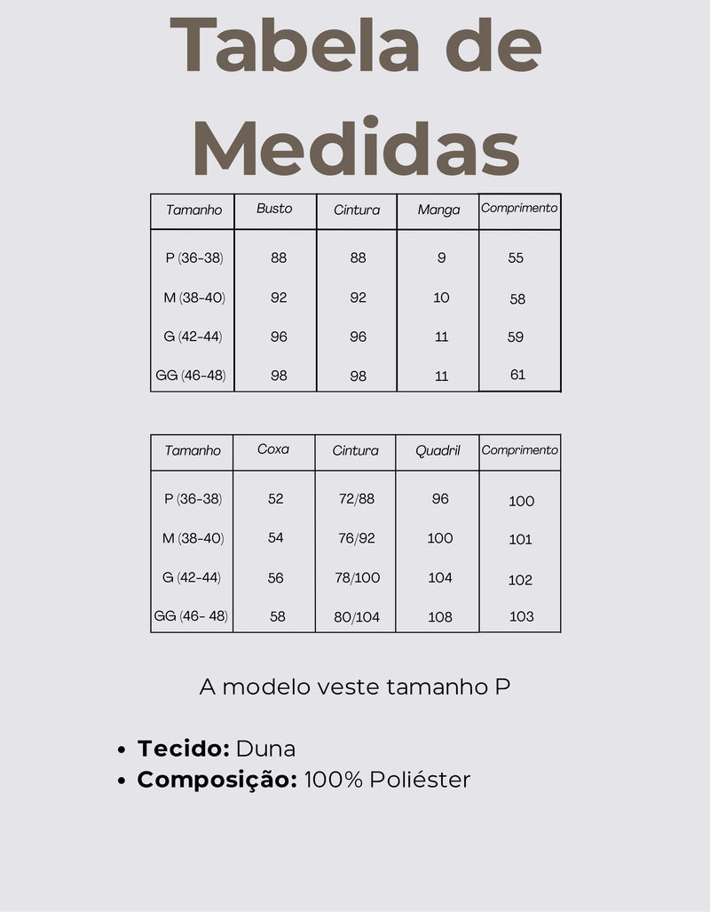 Tabela de Medidas