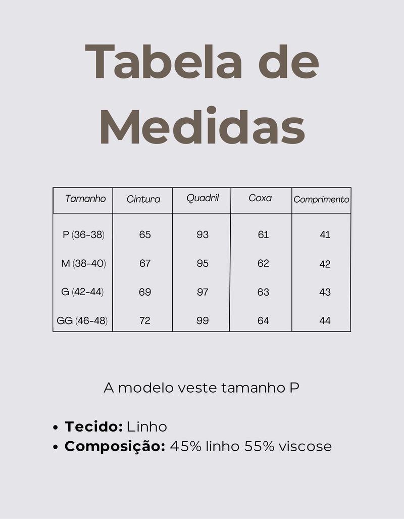 Tabela de Medidas