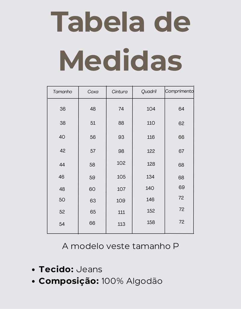 Tabela de Medidas