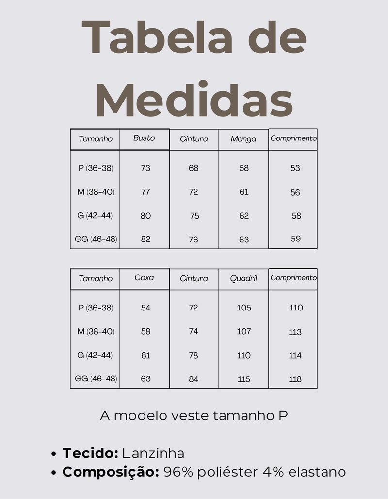 Tabela de Medidas