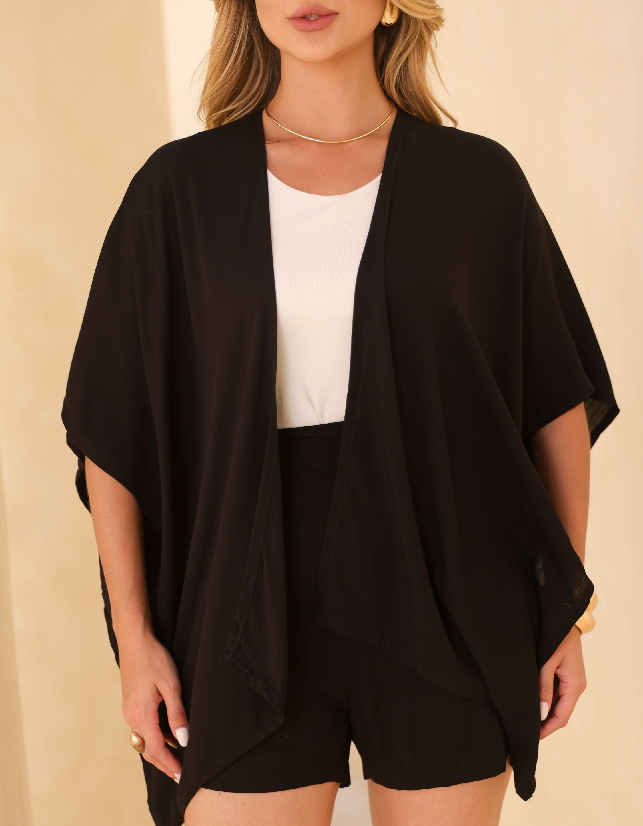 Conjunto Verão Kimono e Short em Viscose