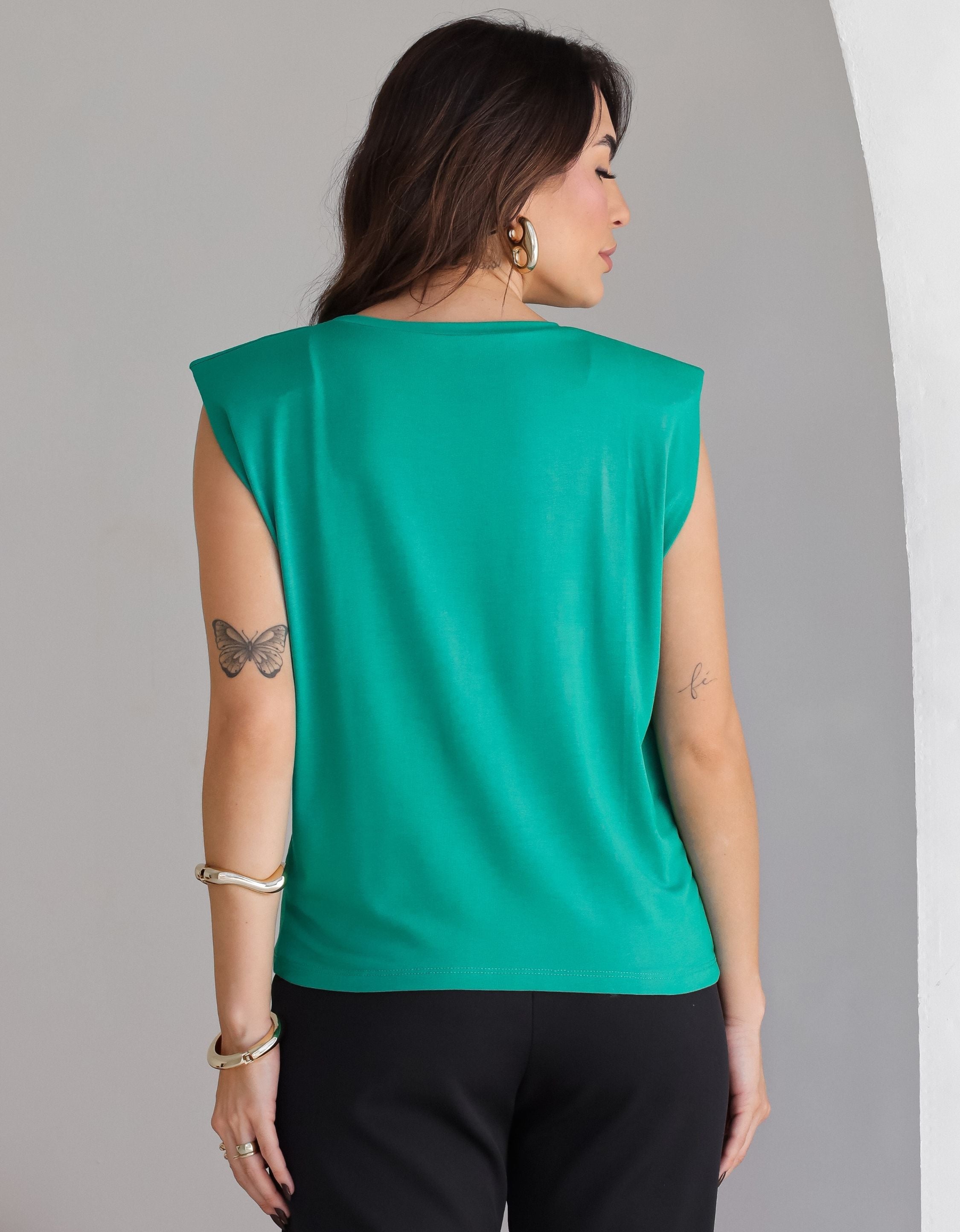 Blusa Muscle Tee com Ombreiras