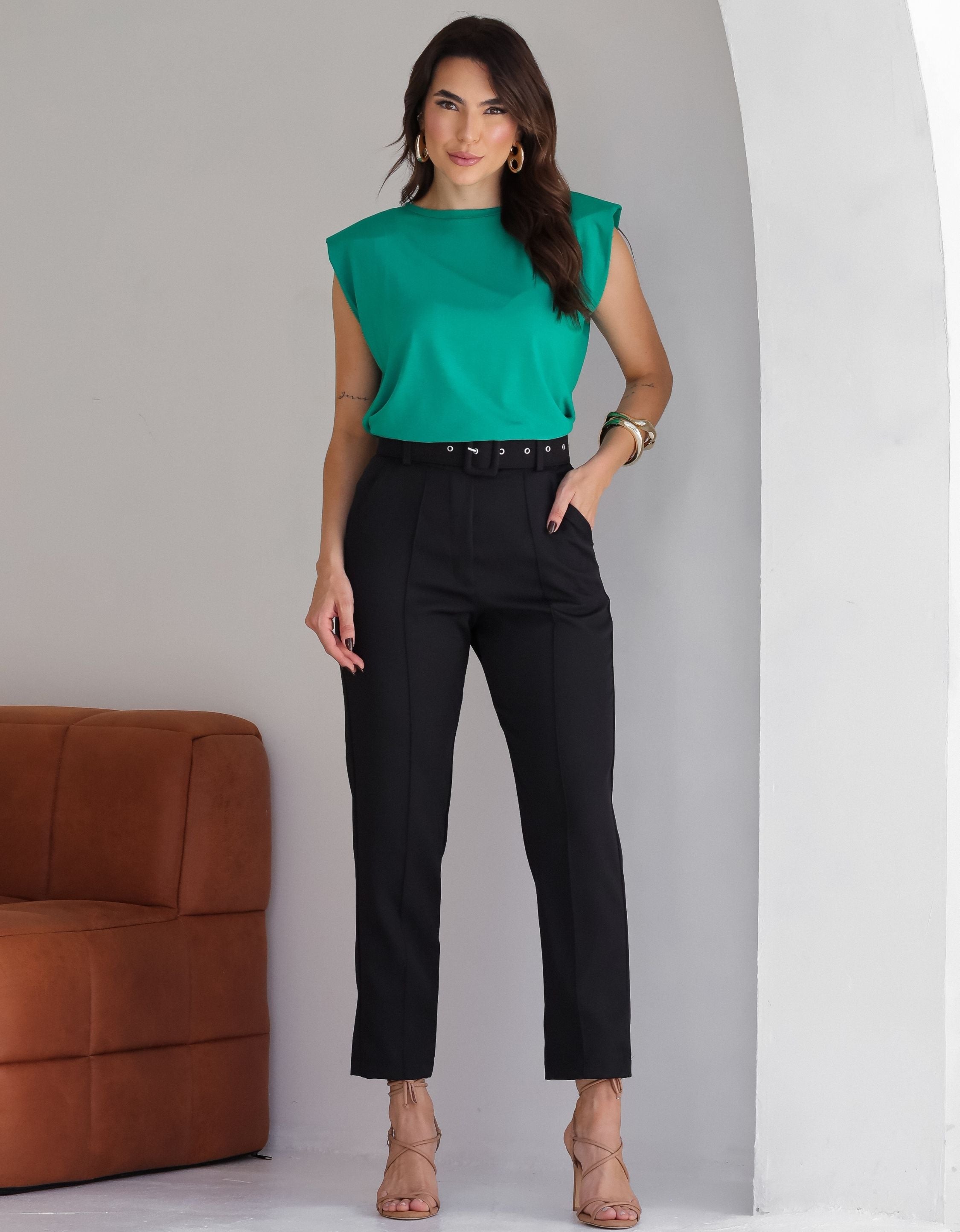 Blusa Muscle Tee com Ombreiras
