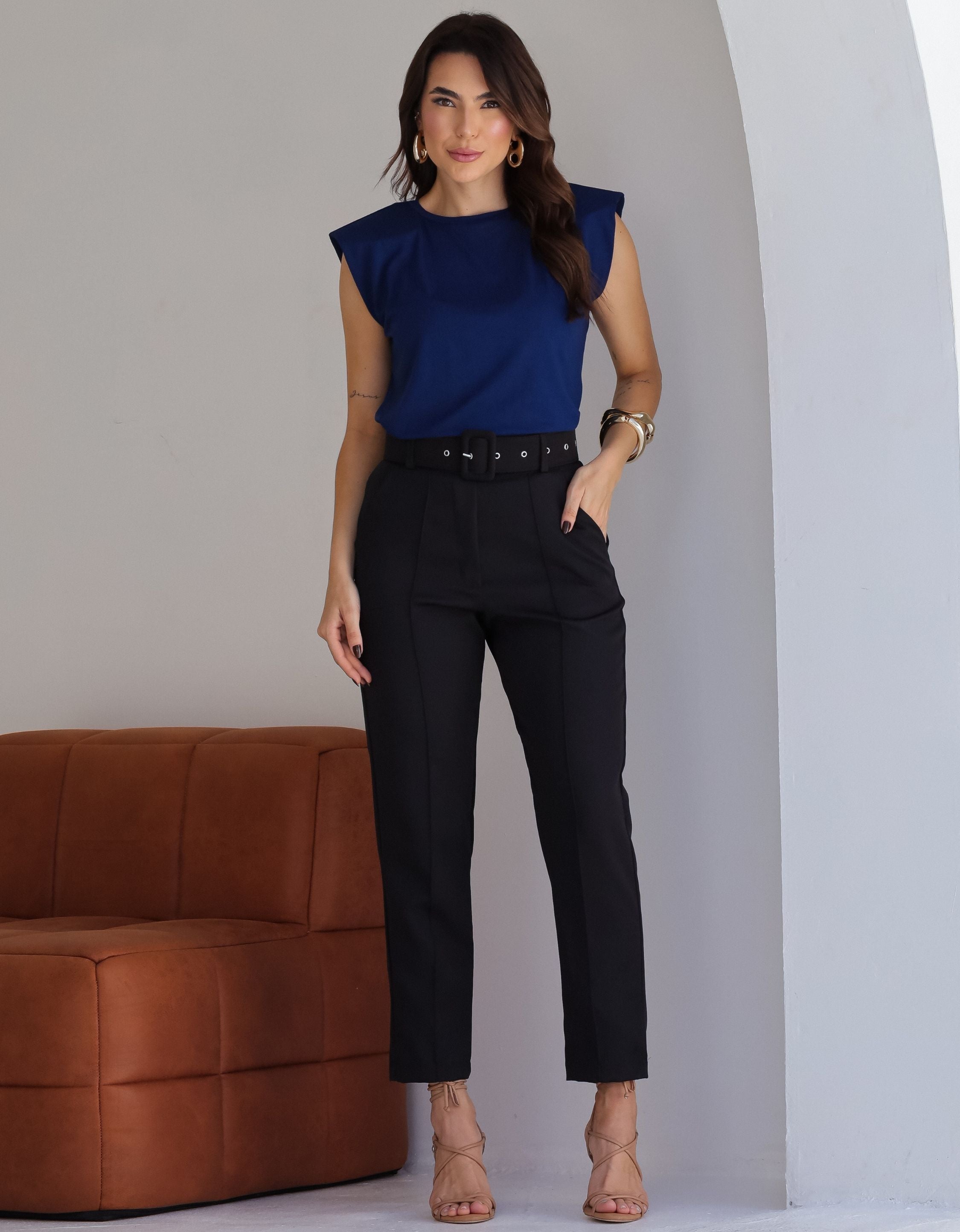 Blusa Muscle Tee com Ombreiras
