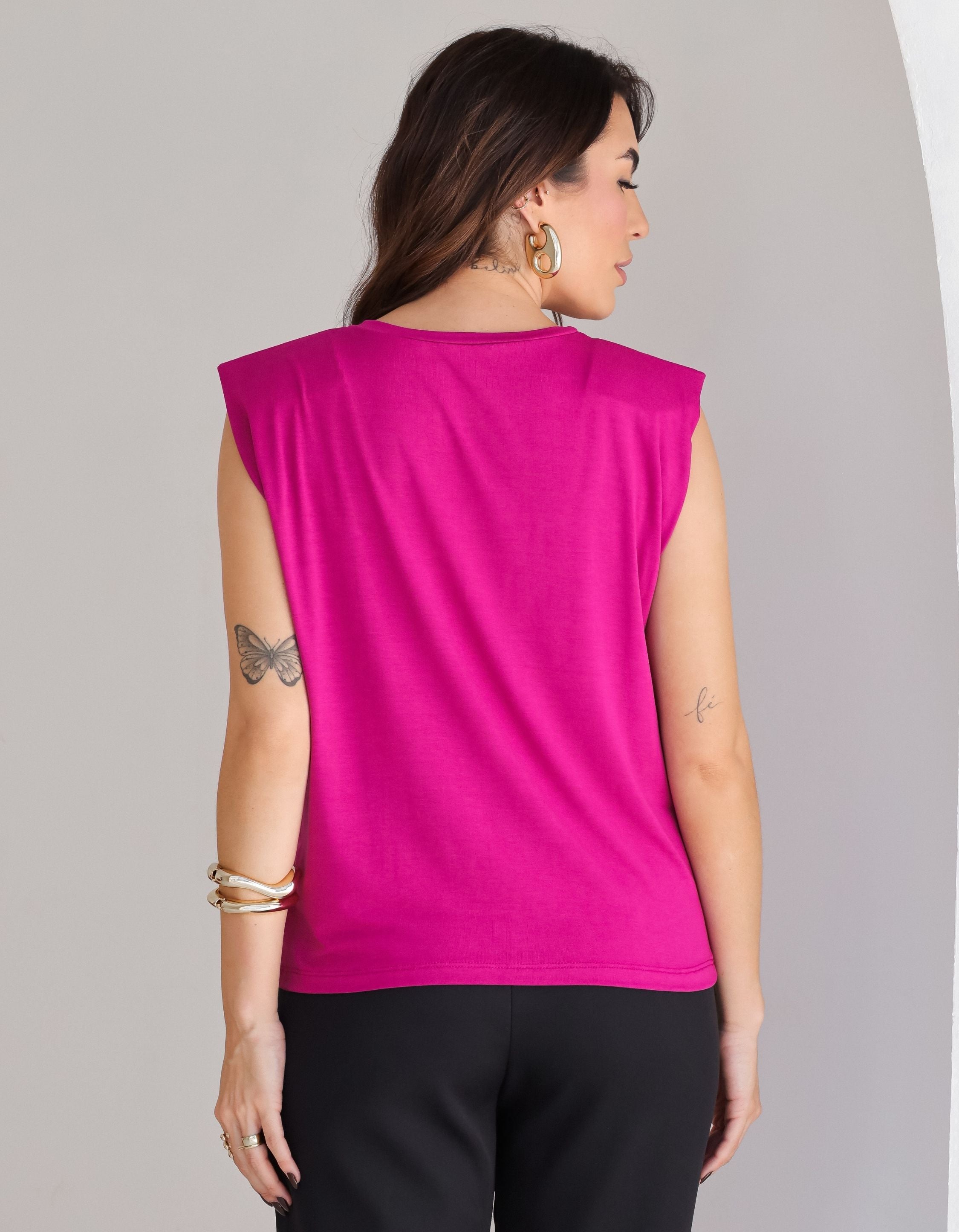 Blusa Muscle Tee com Ombreiras