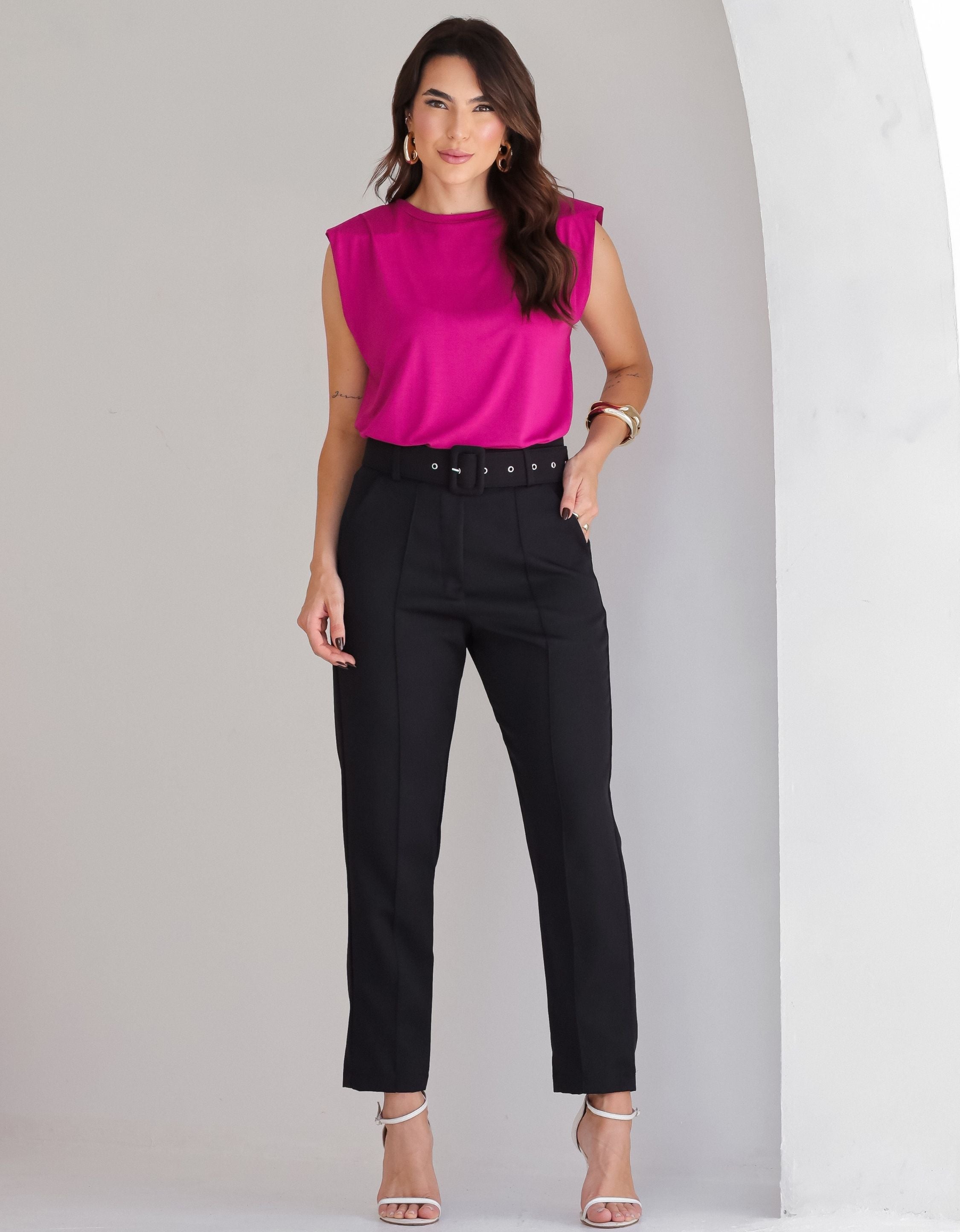Blusa Muscle Tee com Ombreiras