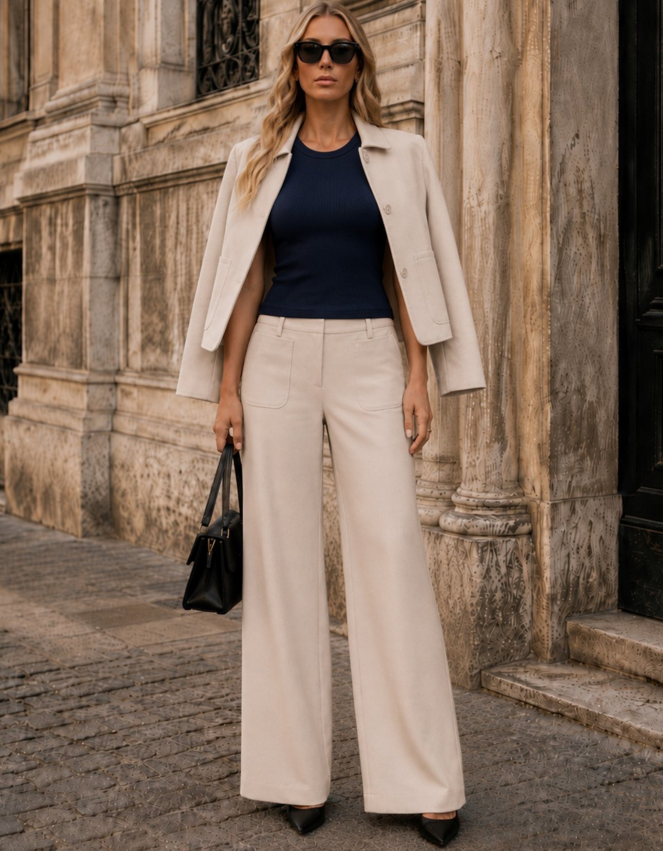 Casaco Suede com Bolsos