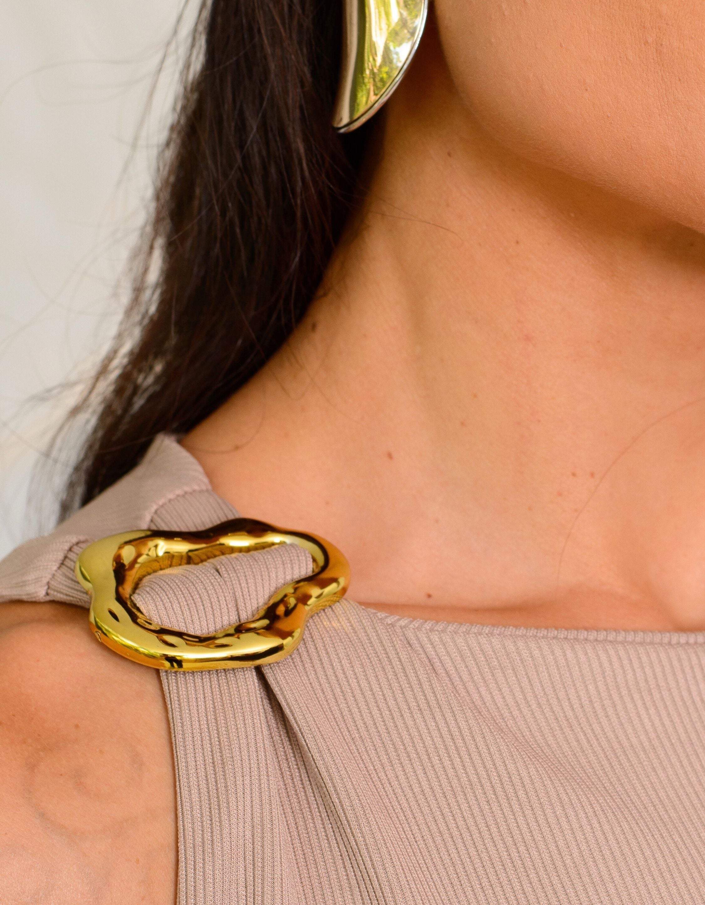 Conjunto Canelado Com Detalhe Metalizado