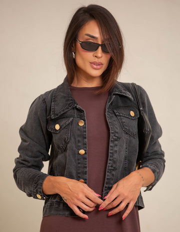 Jaqueta Jeans com Botões
