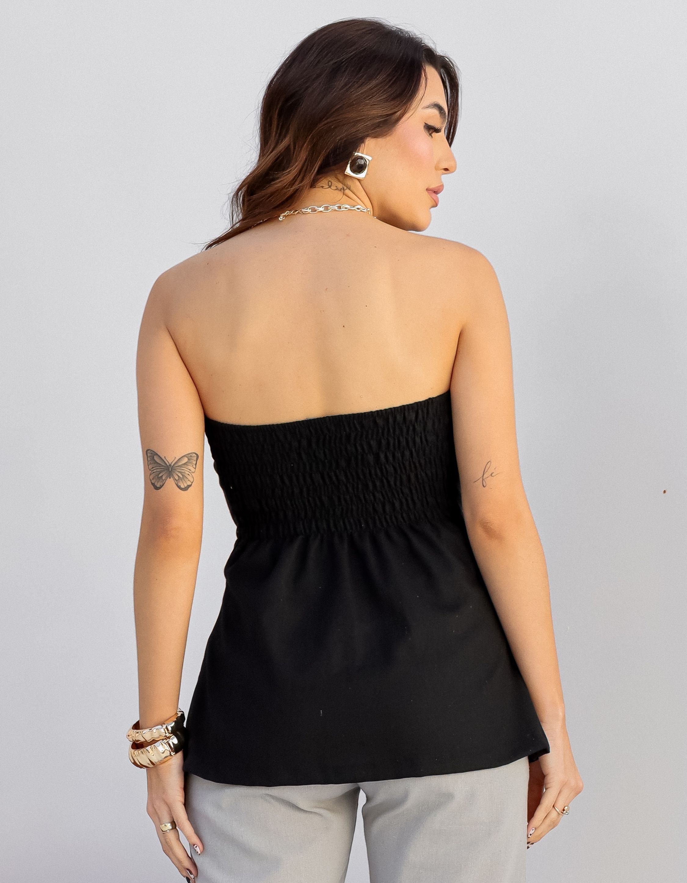 Blusa Tomara Que Caia em Linho