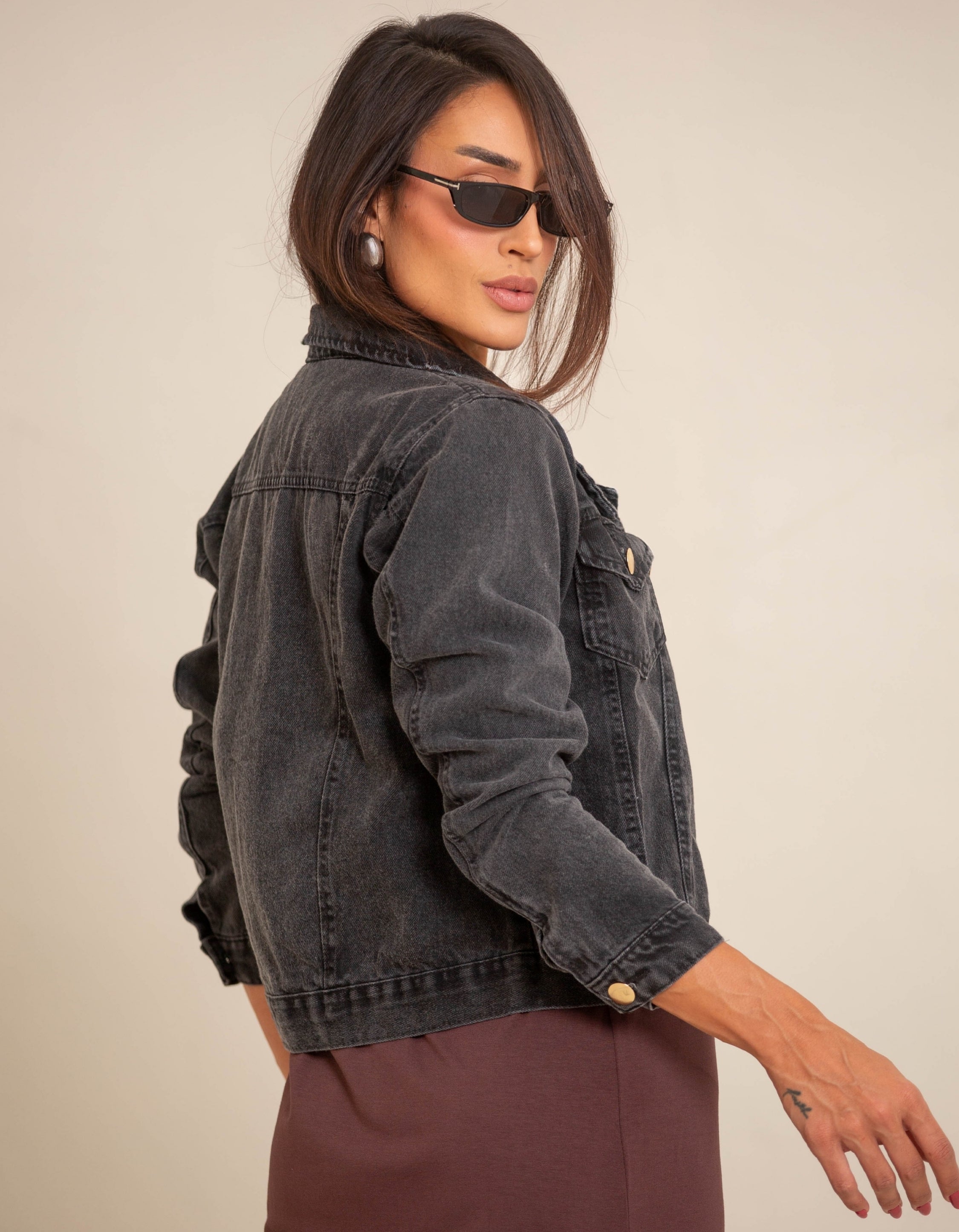 Jaqueta Jeans com Botões