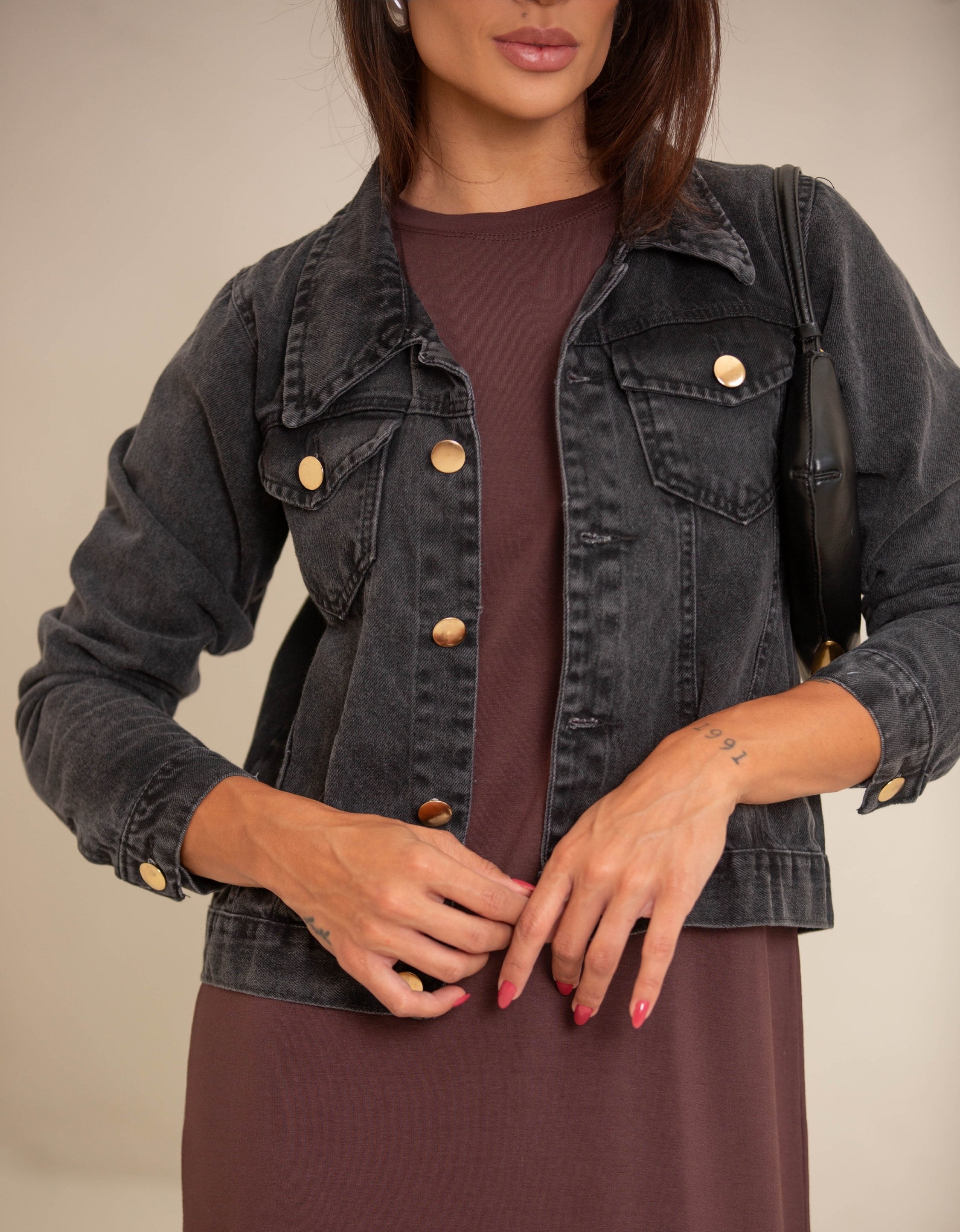 Jaqueta Jeans com Botões