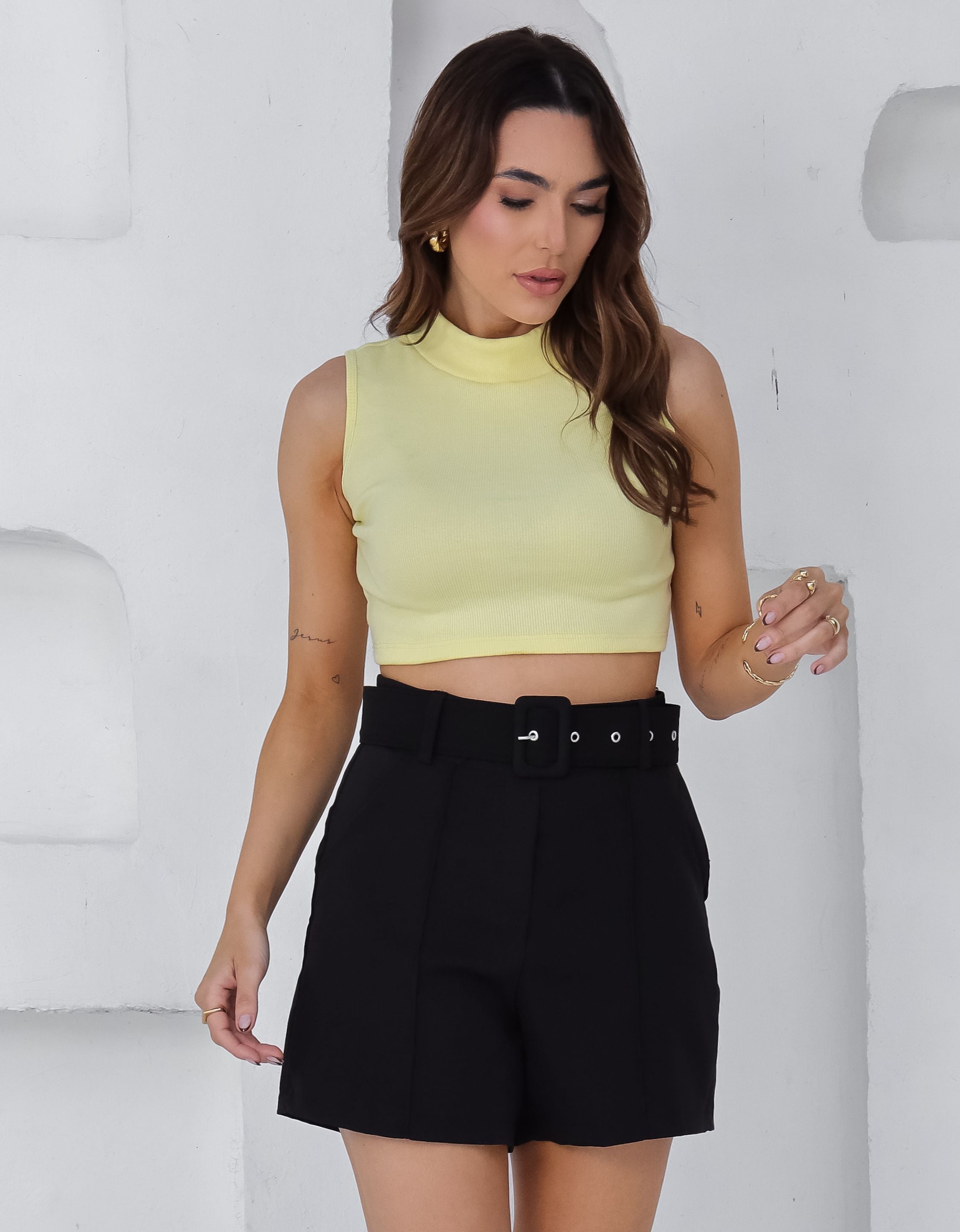Cropped Ribana Canelado