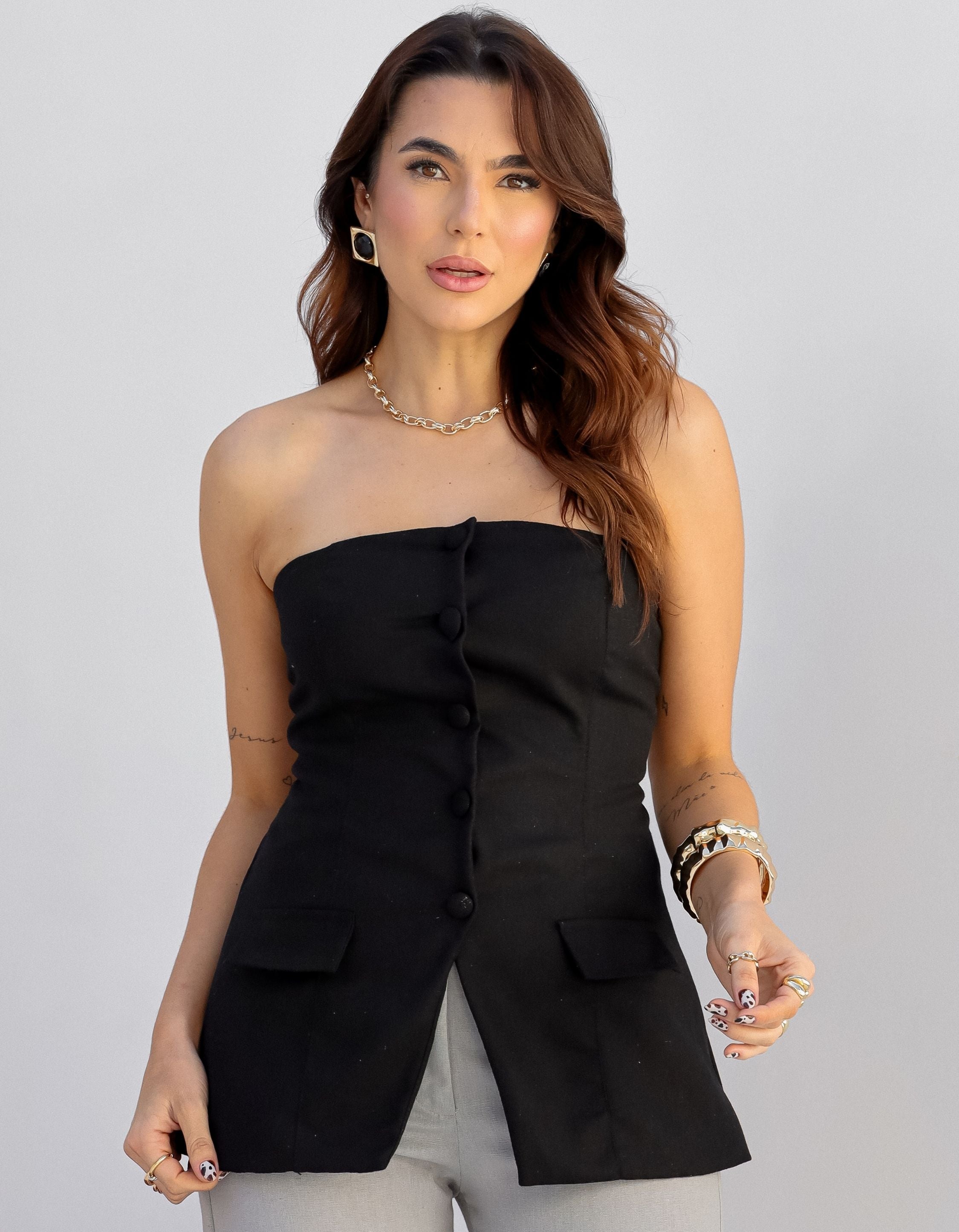 Blusa Tomara Que Caia em Linho