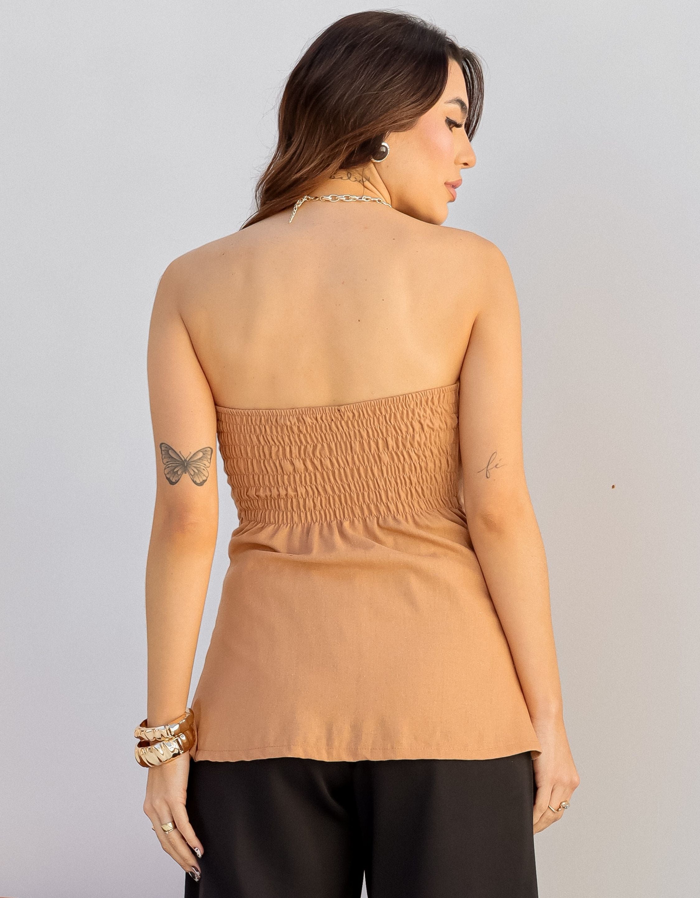 Blusa Tomara Que Caia em Linho
