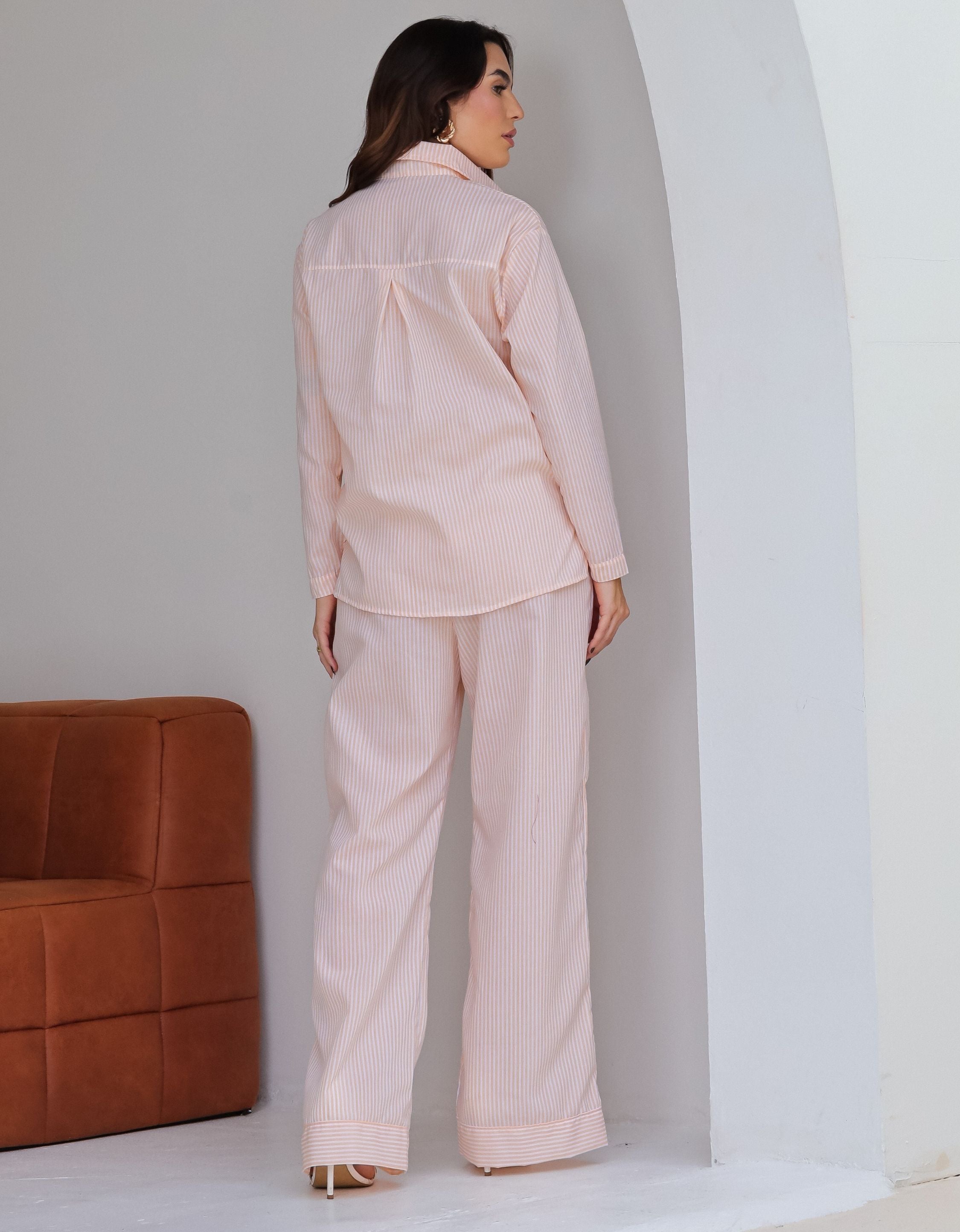 Conjunto Alfaiataria Camisa e Calça em Tricoline