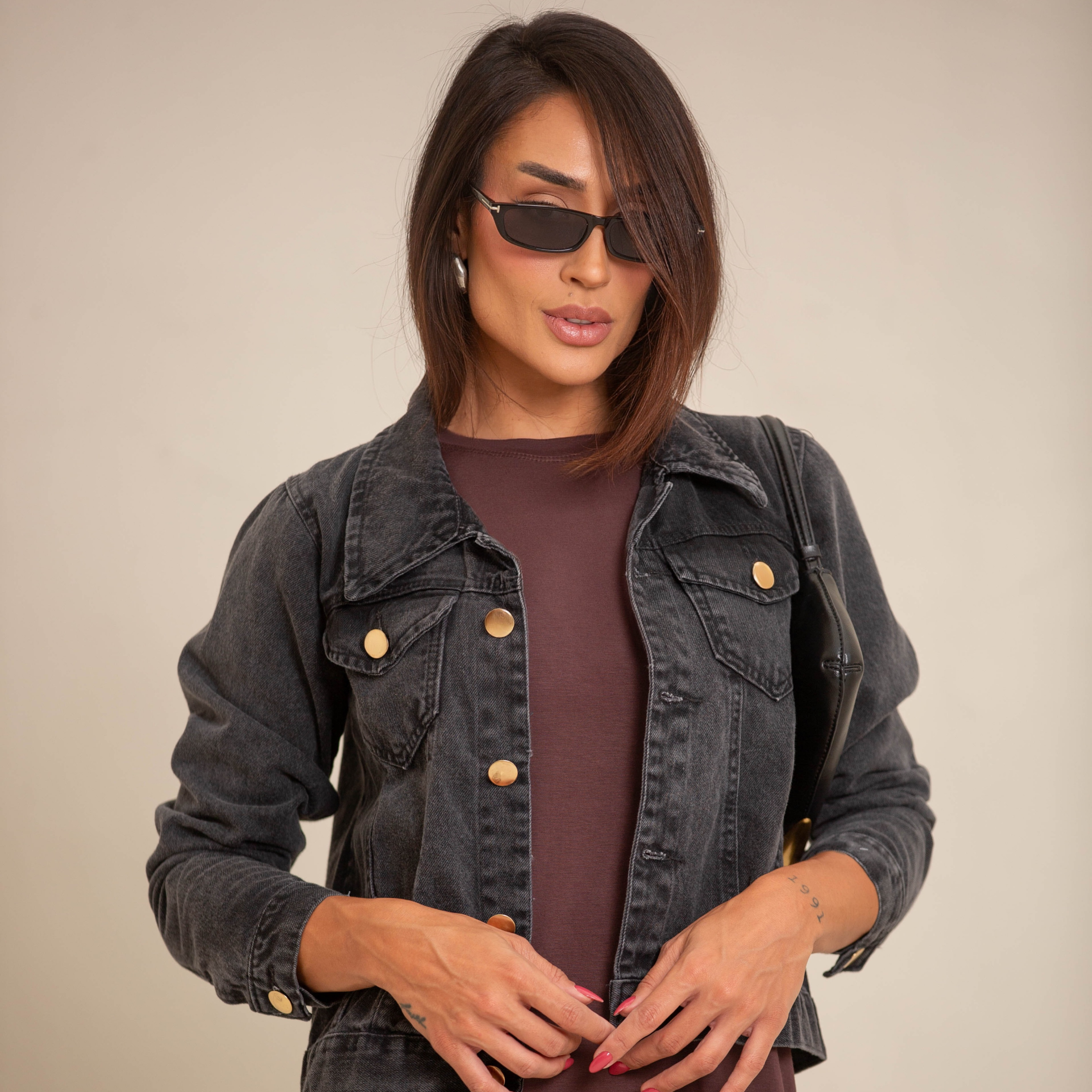 Jaqueta Jeans com Botões