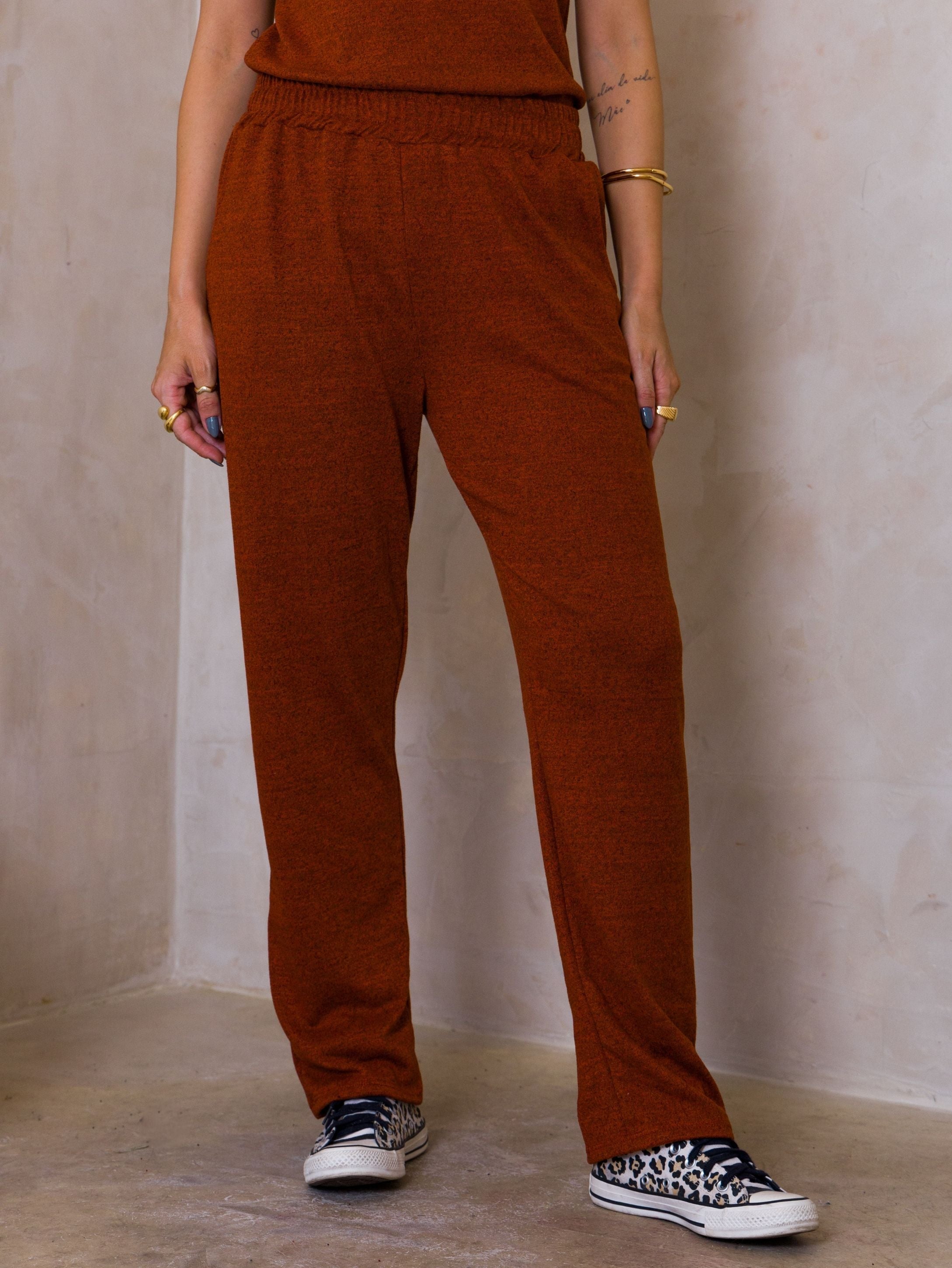 Conjunto Malha de Tricot Três Peças