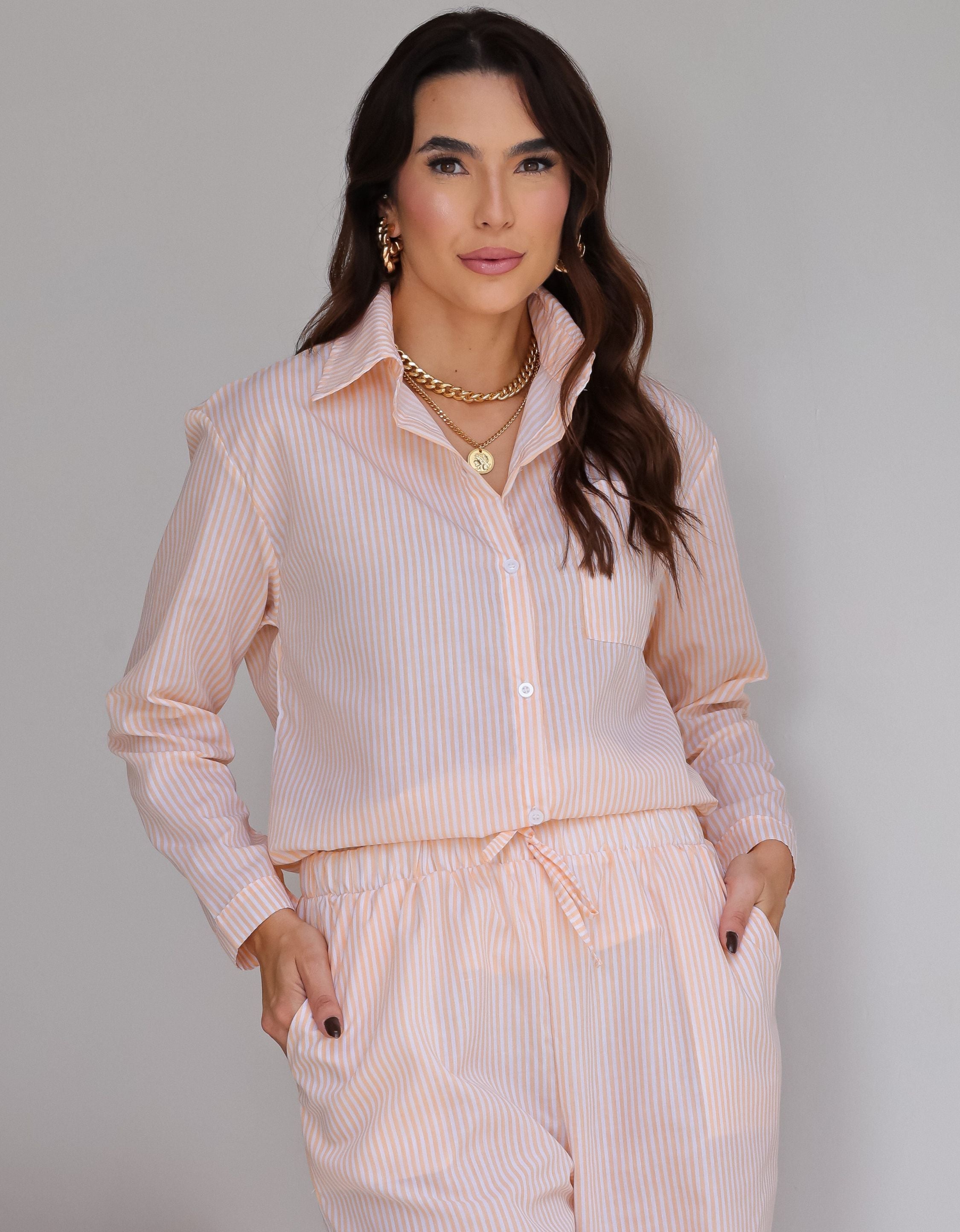 Camisa Oversized em Tricoline
