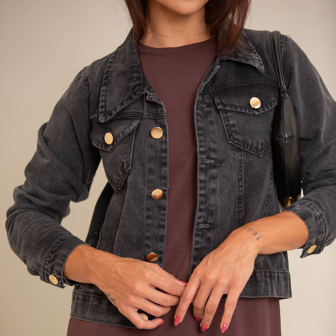 Jaqueta Jeans com Botões