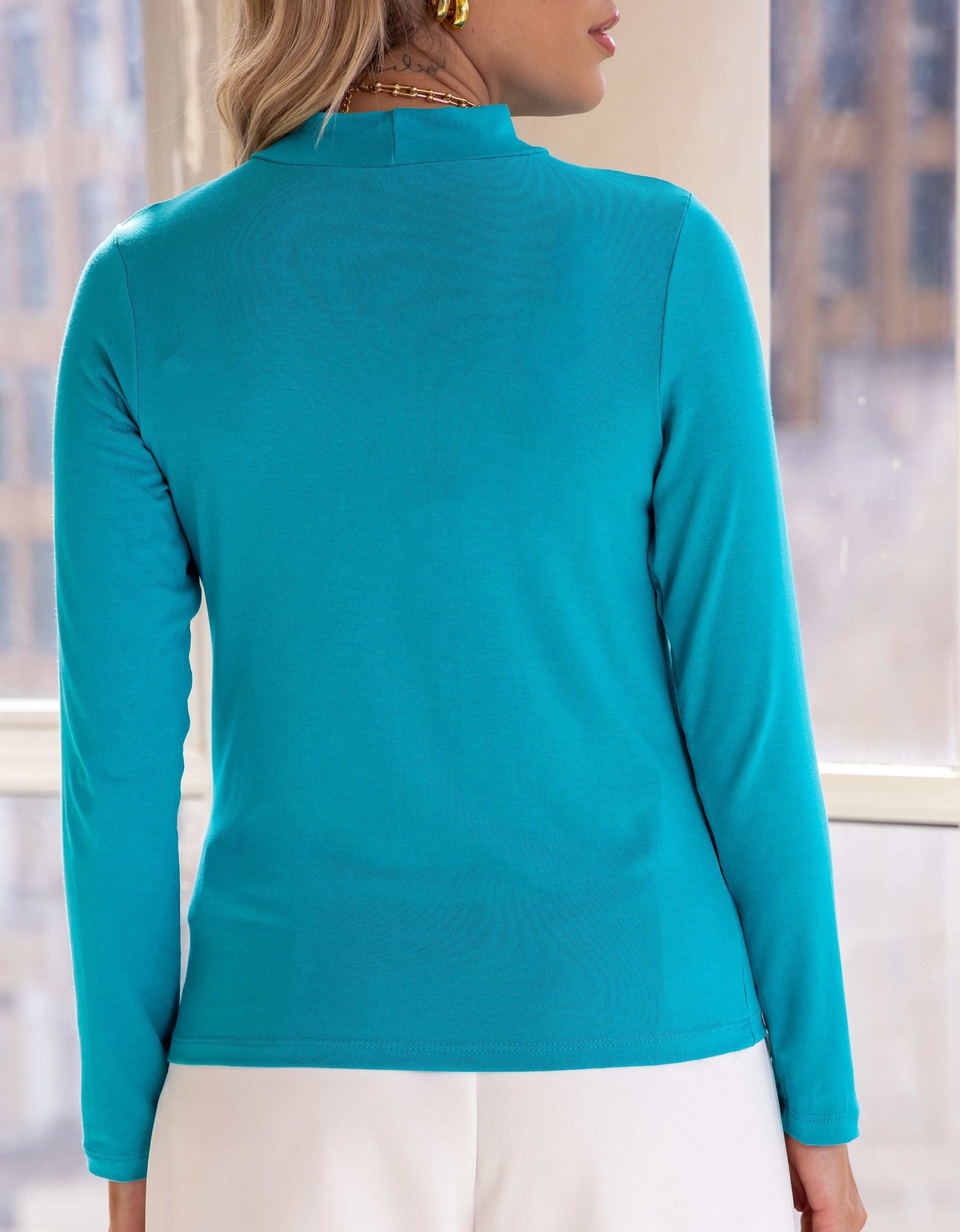 Blusa Cacharrel Gola Alta Malha de Viscose