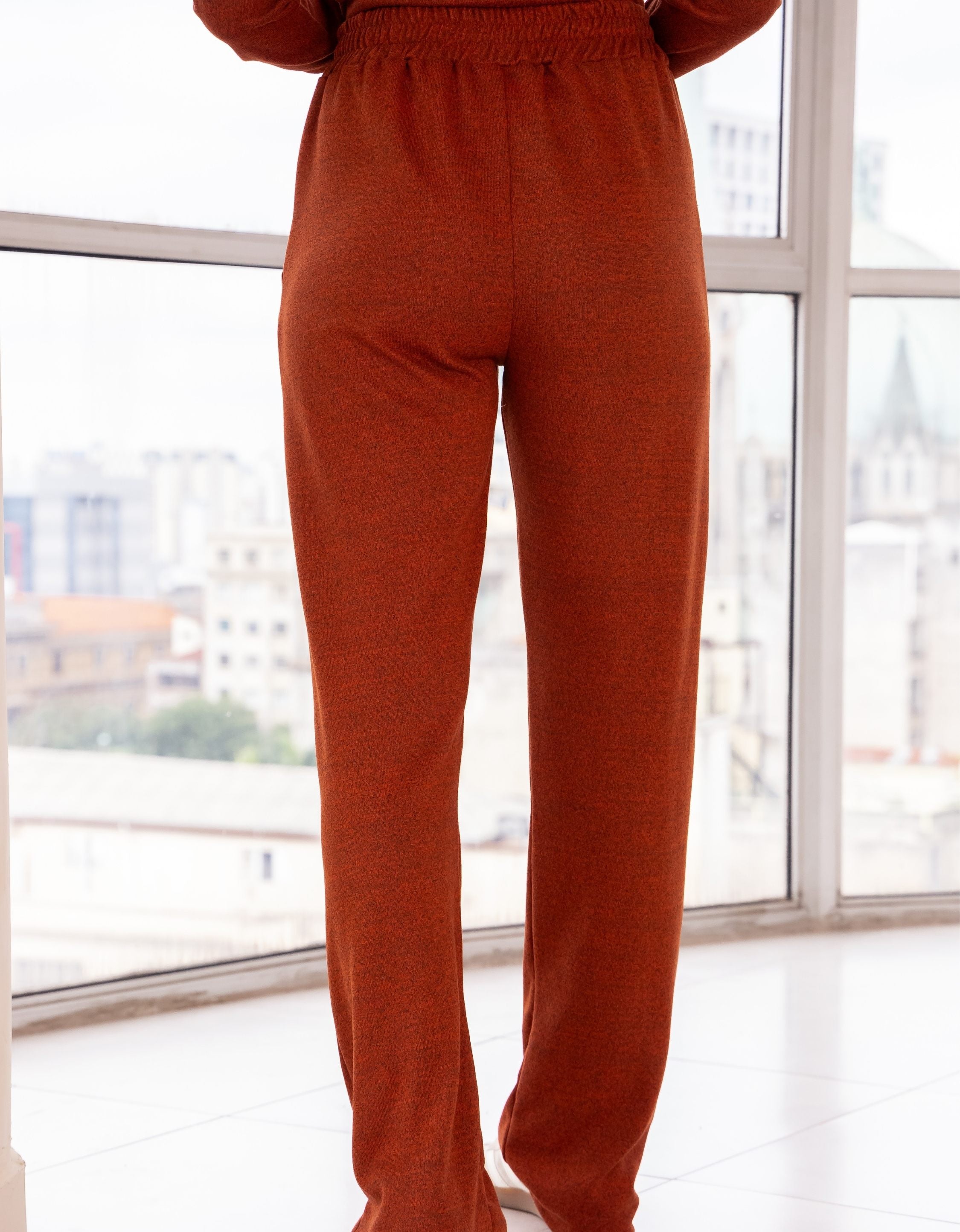 Conjunto Malha de Tricot Calça e Blusa Gola Alta