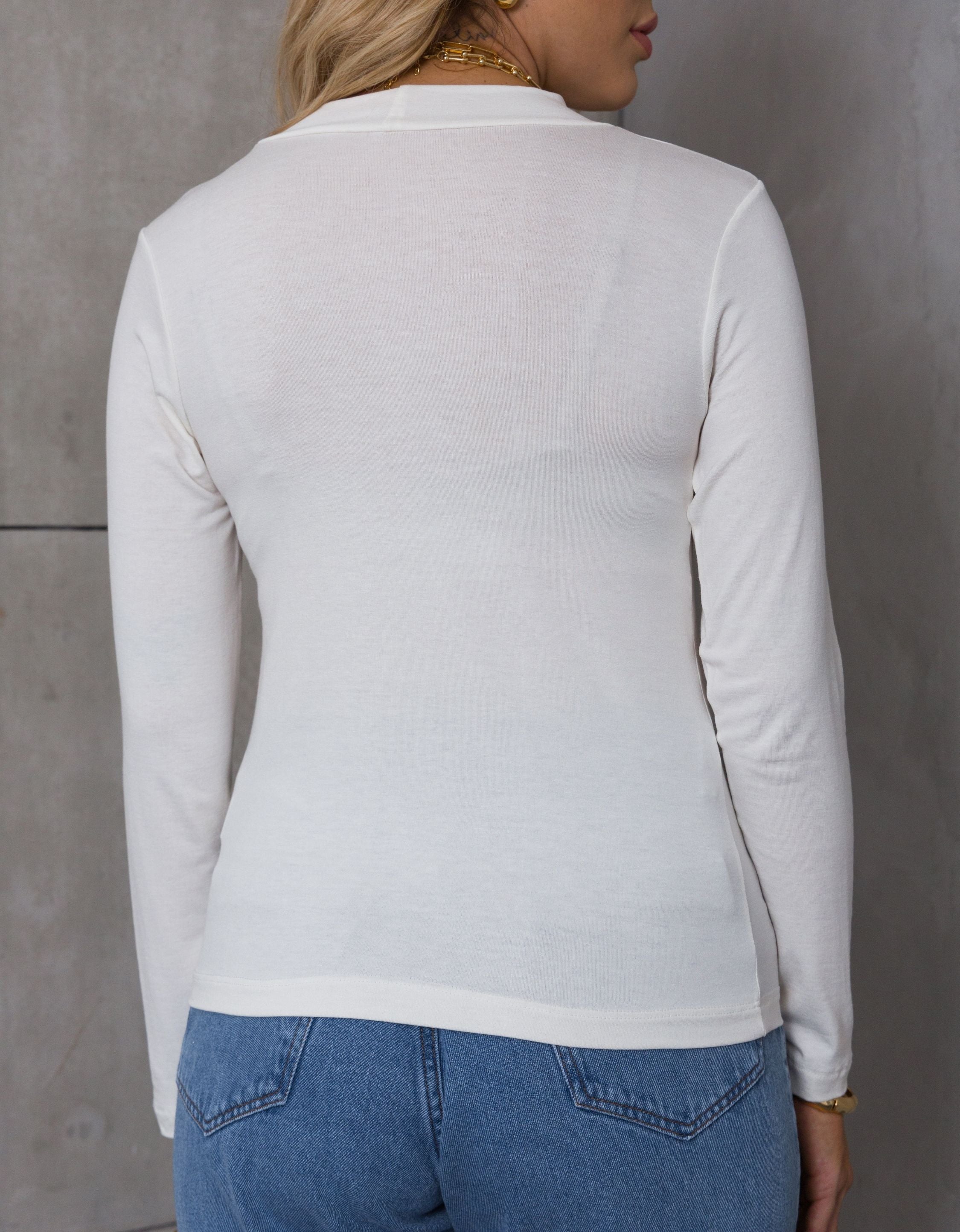 Blusa Cacharrel Gola Alta Malha de Viscose