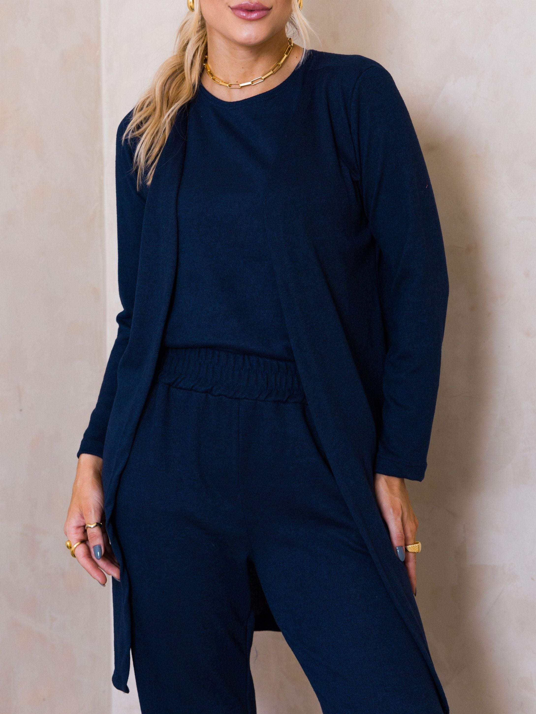 Conjunto Malha de Tricot Três Peças