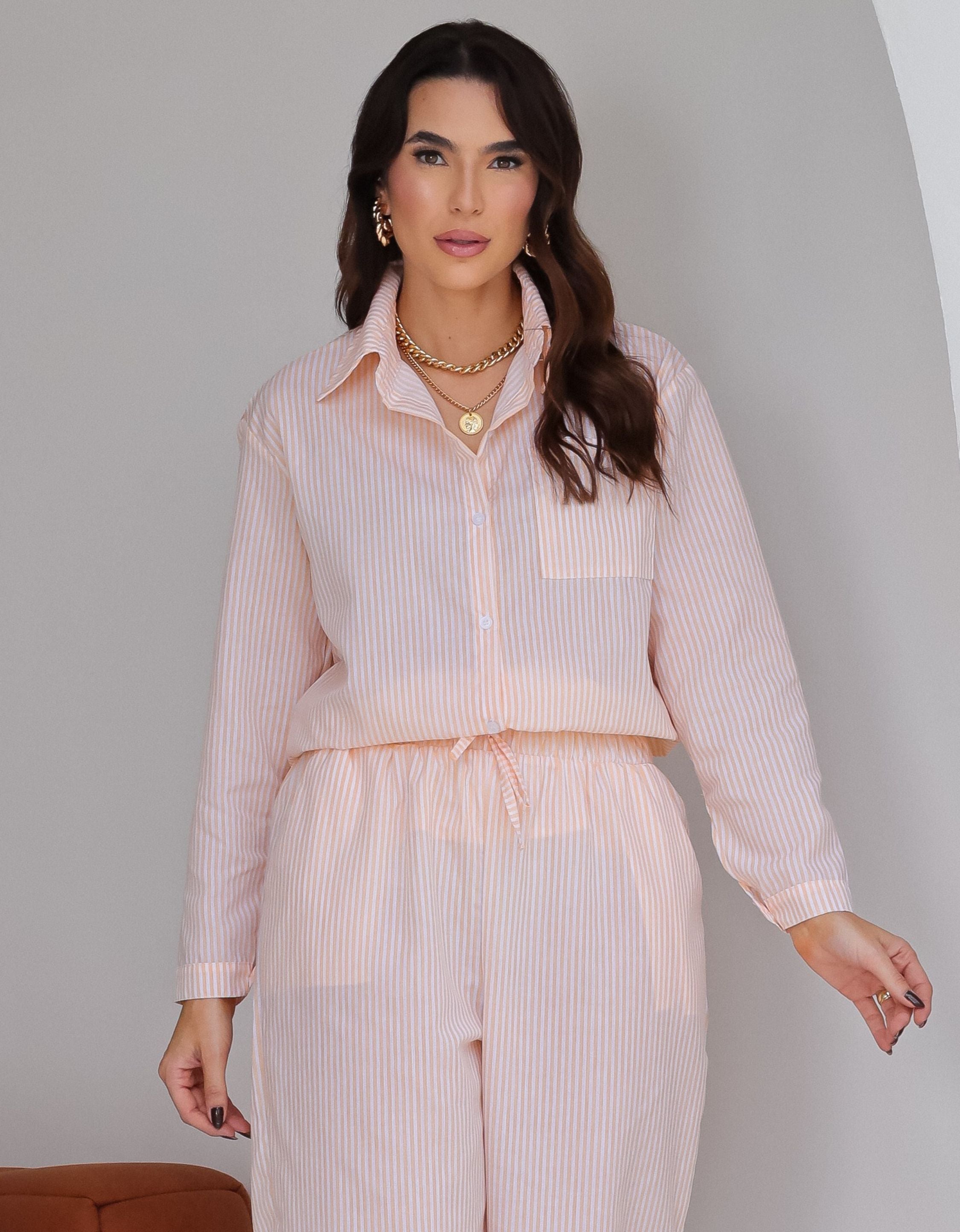 Camisa Oversized em Tricoline