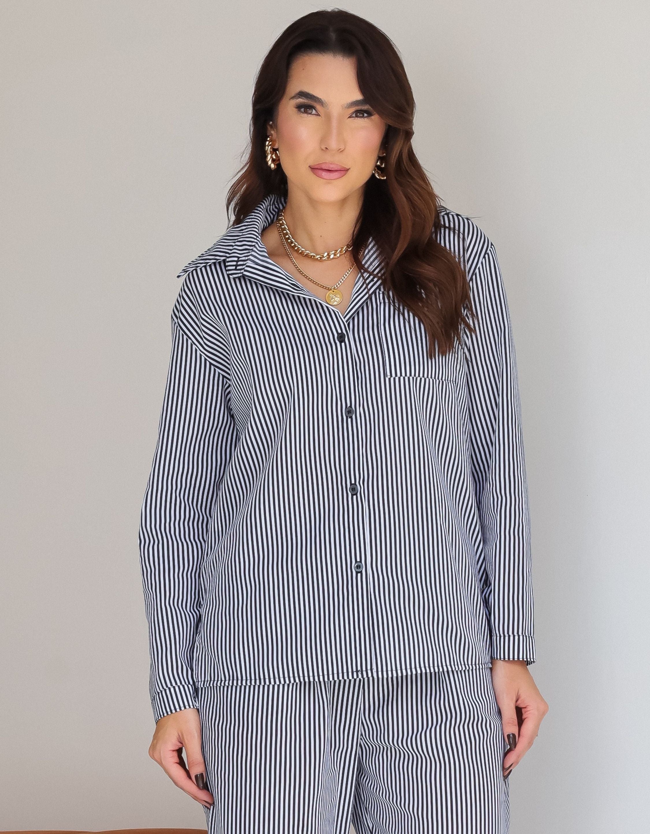 Camisa Oversized em Tricoline