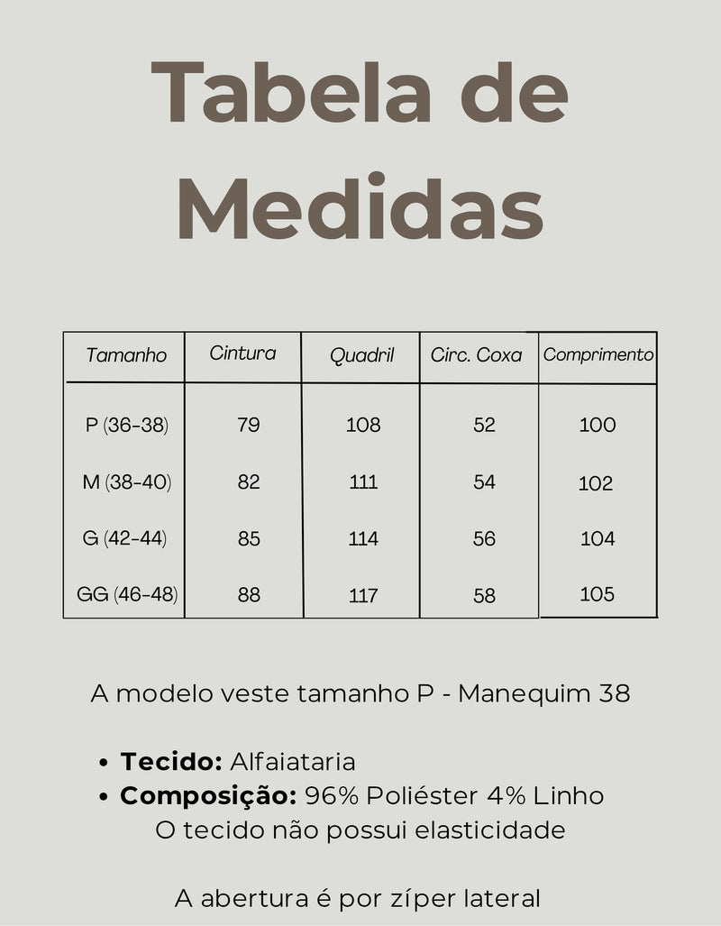 Tabela de Medidas