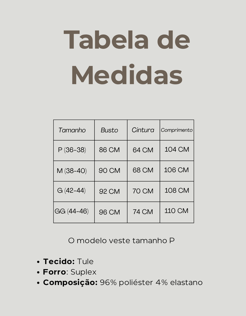 Tabela de Medidas